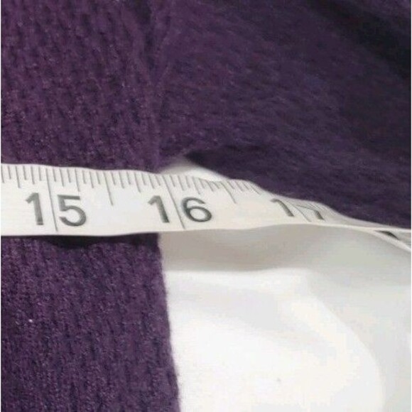 Talbots Womens Waffle Knit Sweater Size Petite Small Wool Turtleneck Purple - Picture 4 of 6
